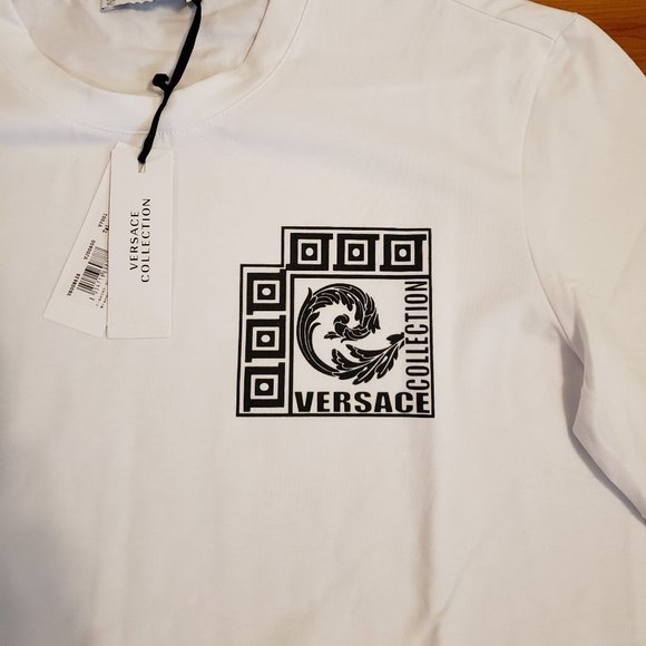 Versace Collection Men's Slim Fit White T-Shirt - Picture 2 of 6